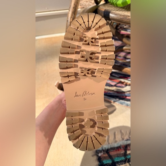 Sam Edelman Beige Lace-Up Women's Boots - Picture 5 of 6